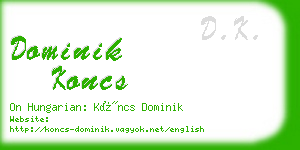 dominik koncs business card